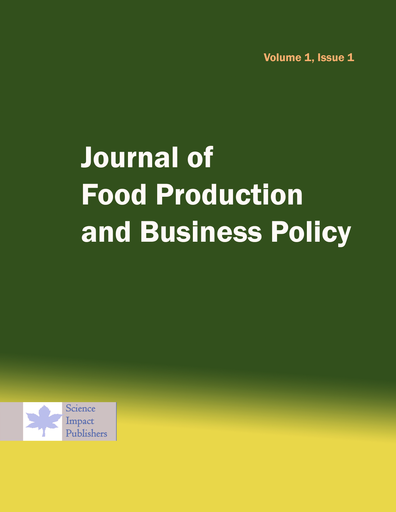 Journal of Food Production and Business Policy